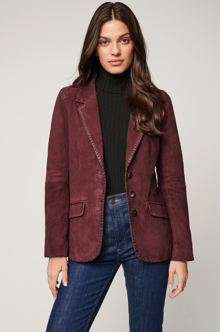 Naomi Suede Leather Blazer