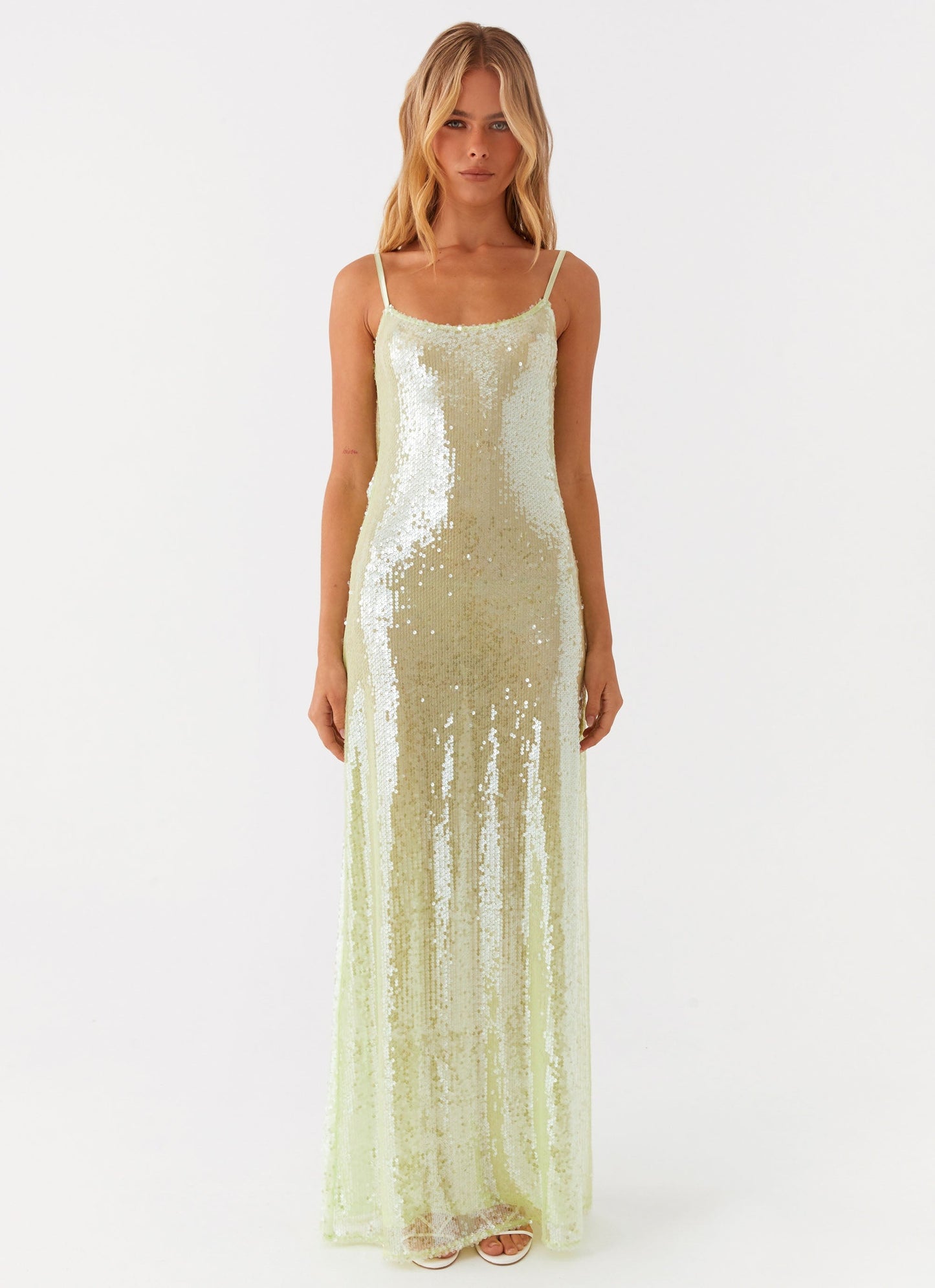 Peppermayo Exclusive - Higher Level Sequin Maxi Dress - Mint