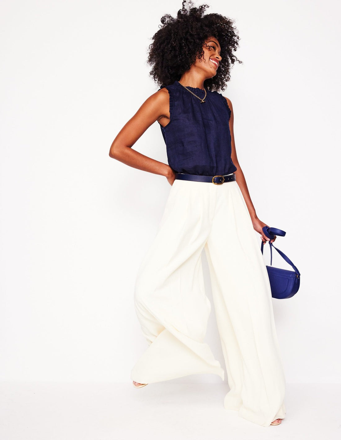 Pleated Wide Leg Pants