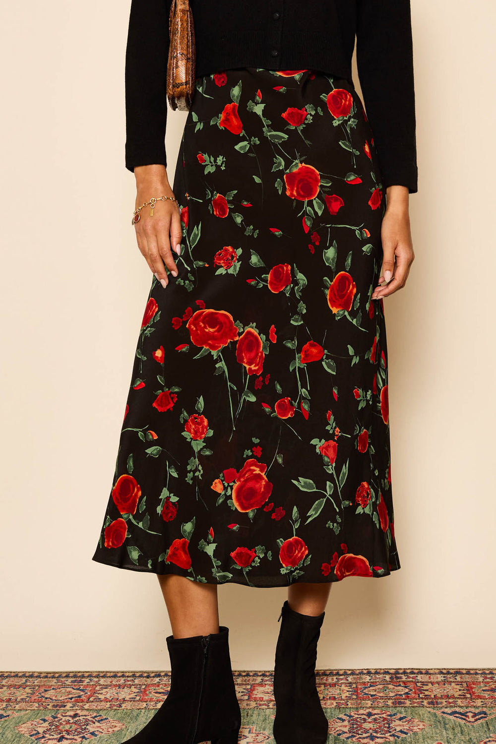 Ardith Silk Midi Skirt