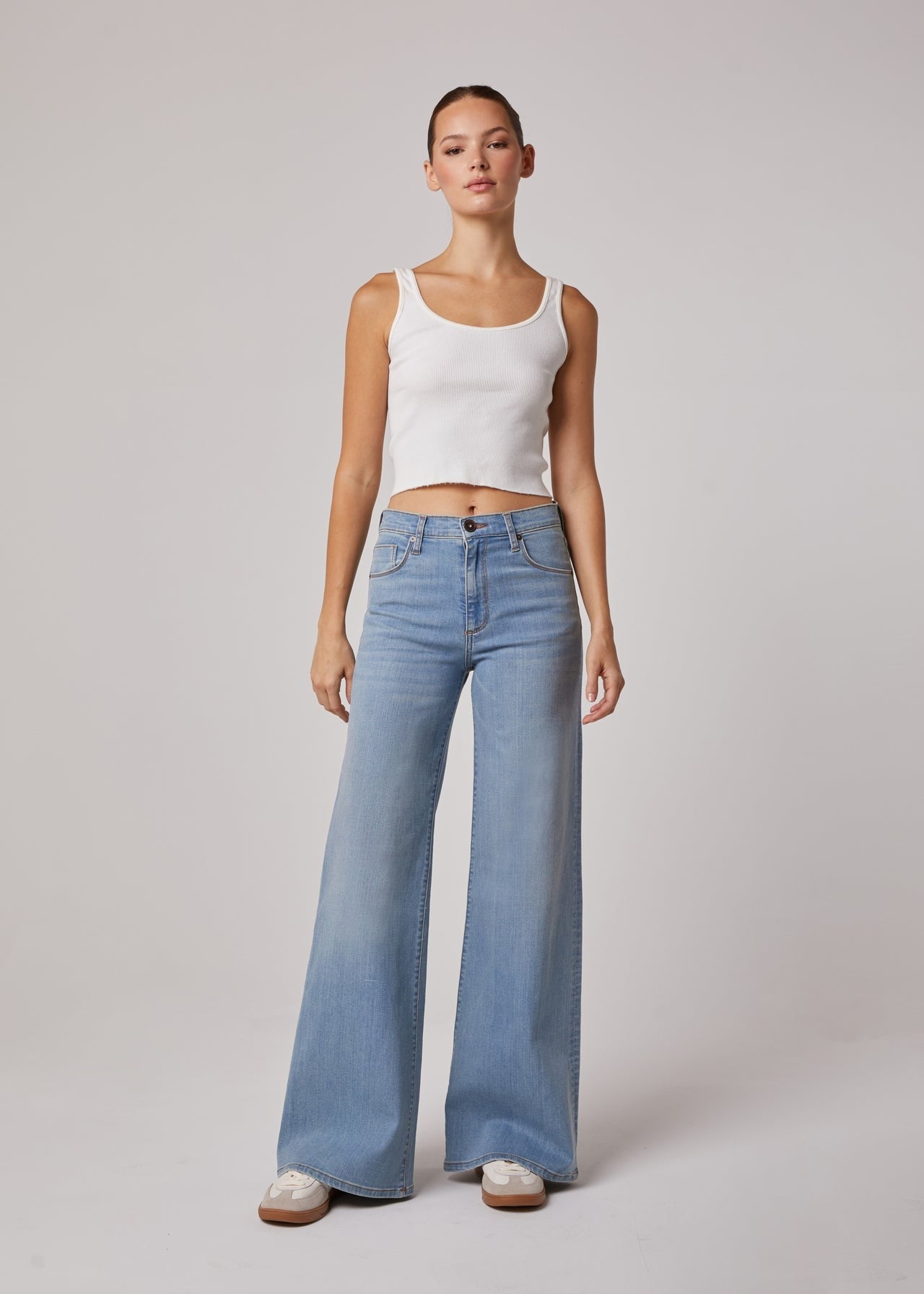 Valentino High Rise Wide Leg Jeans