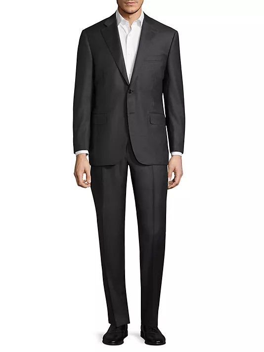 Canali Regular Fit Two Button Wool Blend Suit