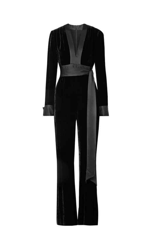 Black Velvet Jumpsuit